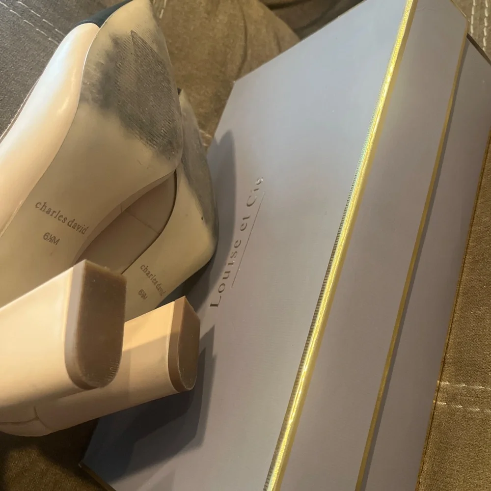 Charles David two tone block heels